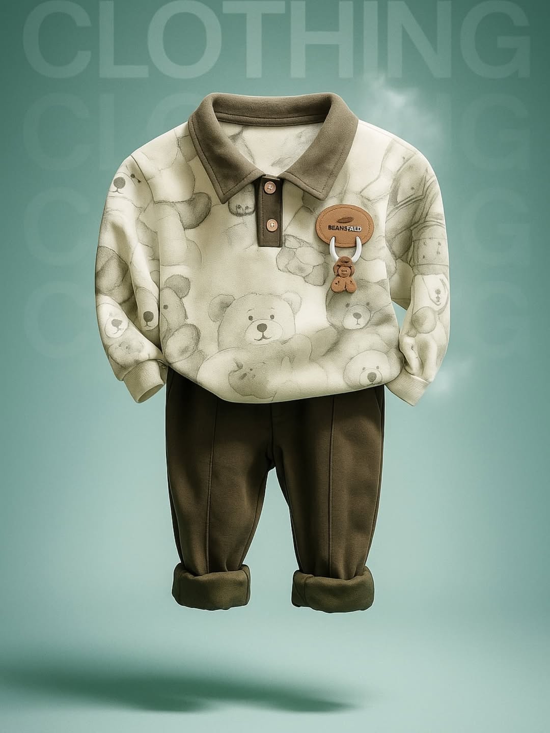 ست دورس و شلوار یقه سبز وارداتی