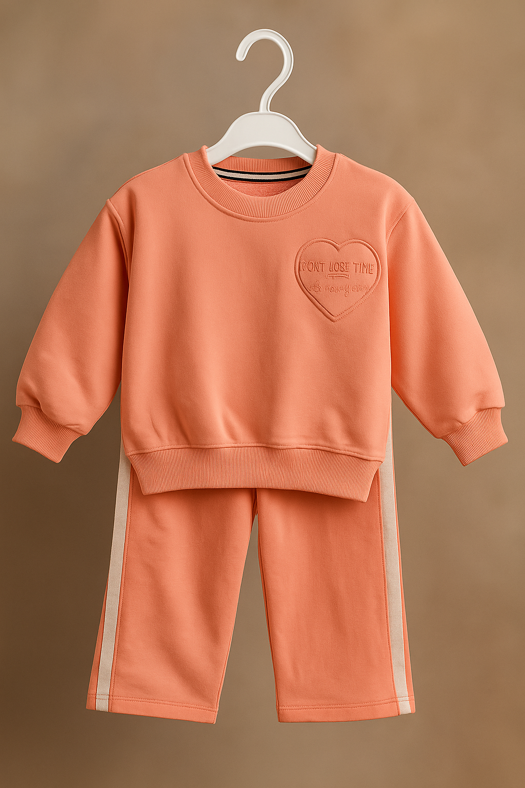 بلیز و شلوار قلبی (صورتی کم رنگ)