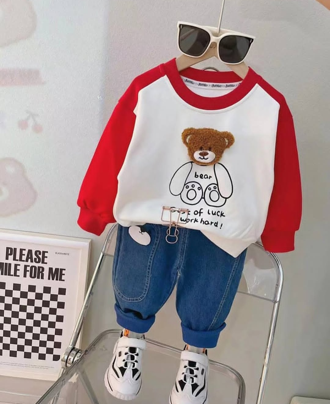 ست دو تیکه بلیز و شلوار خرسی اورجینال